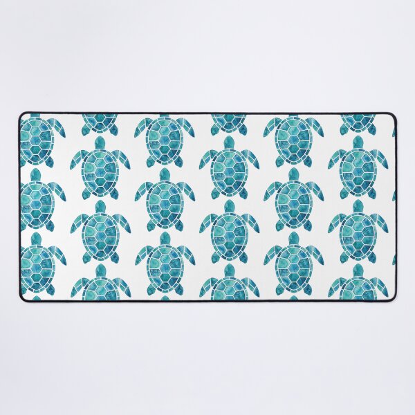 Item preview,  Teal Mosaic Sea Turtle Watercolor Geometric Shell Ocean Wildlife designed and sold by zoughlal.