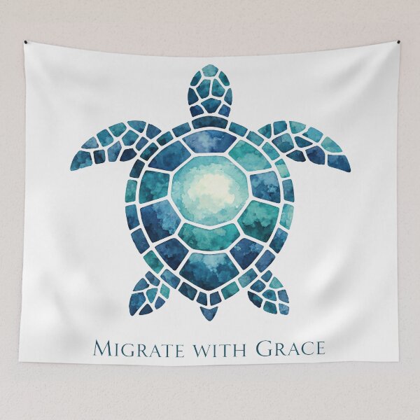 Item preview,  Migrate With Grace Bioluminescent Sea Turtle Ethereal Glowing Spirit designed and sold by zoughlal.