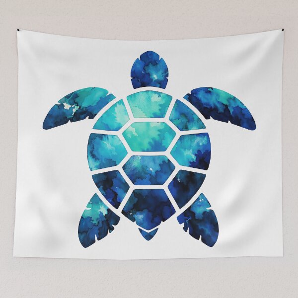 Item preview,  Stormy Abstract Sea Turtle Ink Blot Expressionist Moody Watercolor designed and sold by zoughlal.