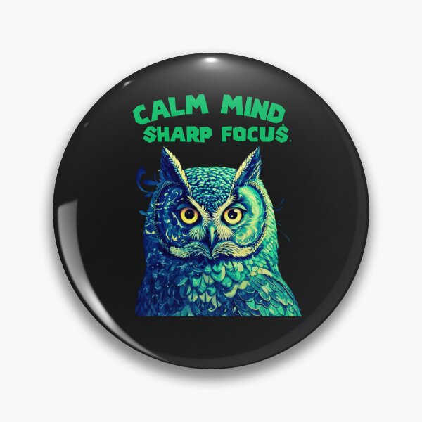 Item preview, Calm Mind Sharp Focus Owl Illustration – Minimal Wisdom Art designed and sold by AdicretorDesign.