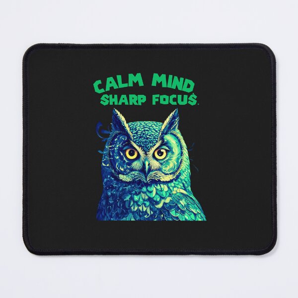 Item preview, Calm Mind Sharp Focus Owl Illustration – Minimal Wisdom Art designed and sold by AdicretorDesign.