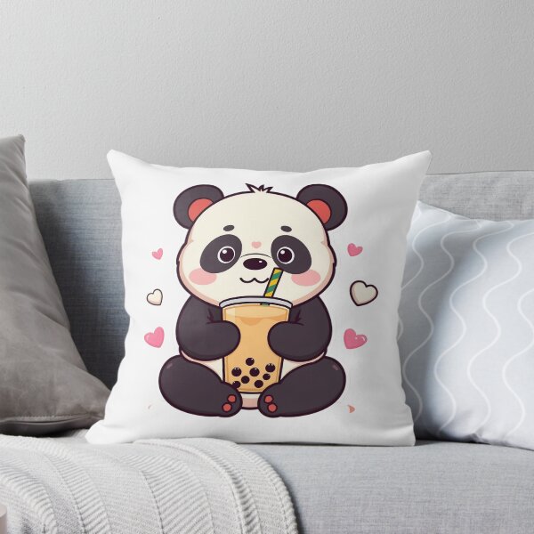 Item preview, Lindo panda kawaii bebiendo té de burbujas designed and sold by Kruti Collection.