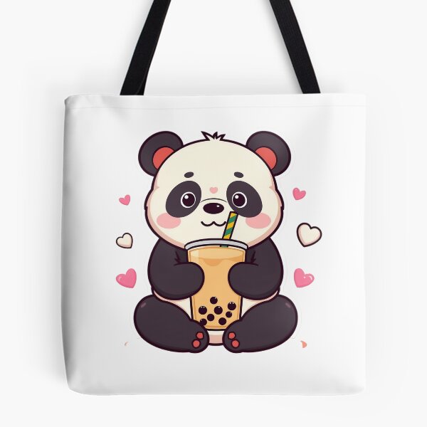 Item preview, Lindo panda kawaii bebiendo té de burbujas designed and sold by Kruti Collection.