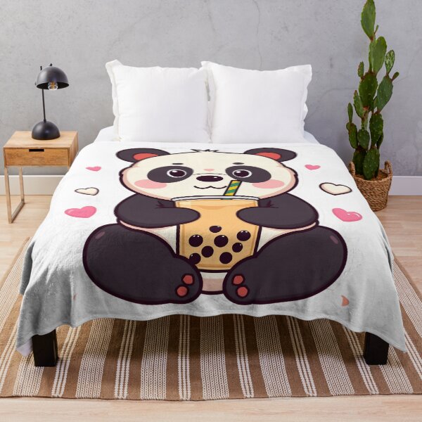 Item preview, Cute Kawaii Panda Drinking Bubble Tea designed and sold by Kruti Collection.