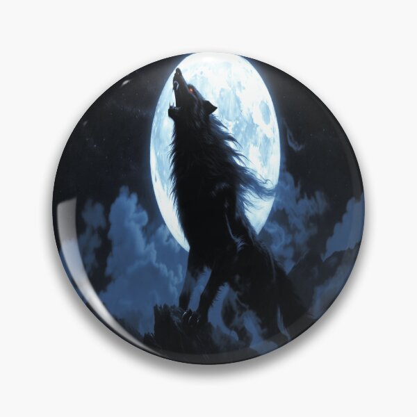Artikelvorschau, Heulender Wolf bei Vollmond entworfen und verkauft von NovaDigitalArt45.