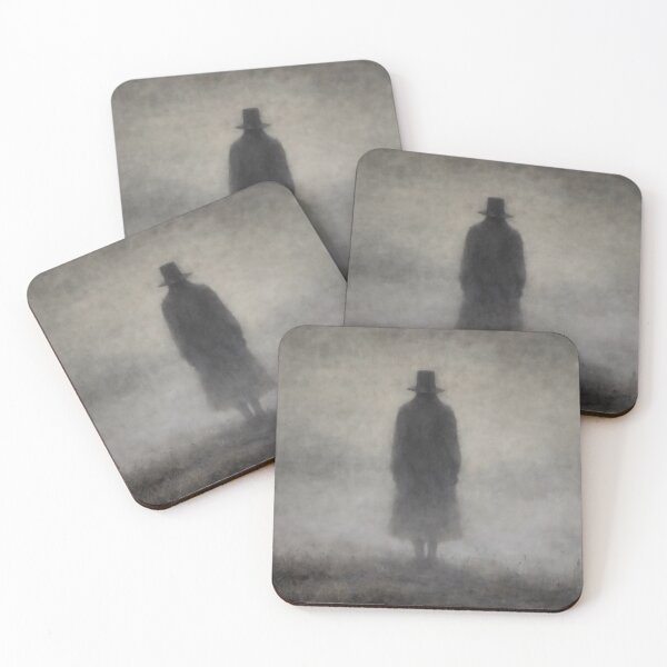 Item preview, Shadow Figure in Dense Fog – Dark Atmospheric Horror Art designed and sold by Visualynx.