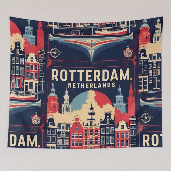 Item preview, Rotterdam Netherlands 1950s Vintage Travel Tourism designed and sold by TravelersGems.