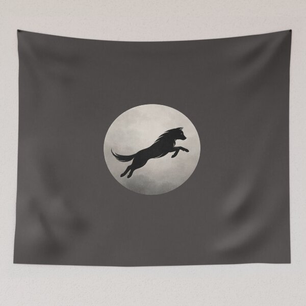 Item preview, Moon Wolf Silhouette T-Shirt | Minimal Night Aesthetic Wolf Art Tee designed and sold by KDesignCrafts.