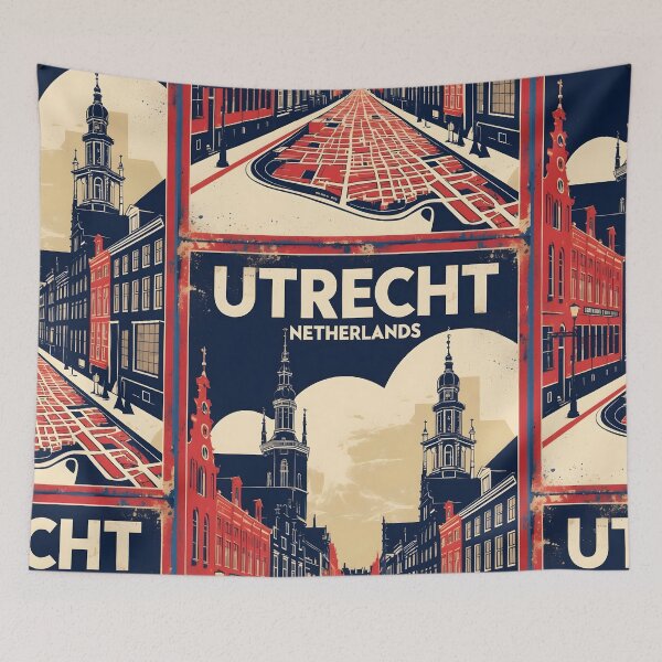 Item preview, Utrecht Netherlands 1950s Vintage Travel Tourism designed and sold by TravelersGems.