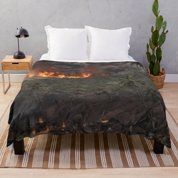 Item preview, Burning Jungle Under Napalm Strike – Explosive War Fire Landscape Art designed and sold by Visualynx.