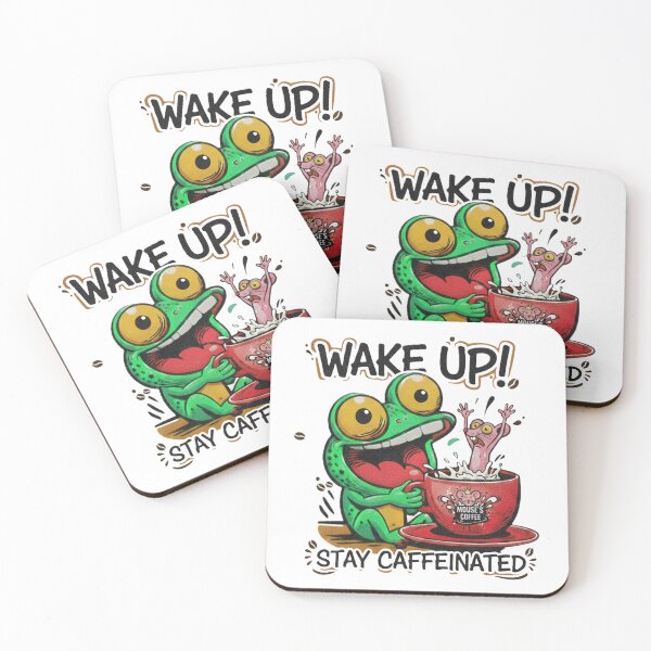 Item preview, A frog taking a coffee break. designed and sold by taratyanprint.