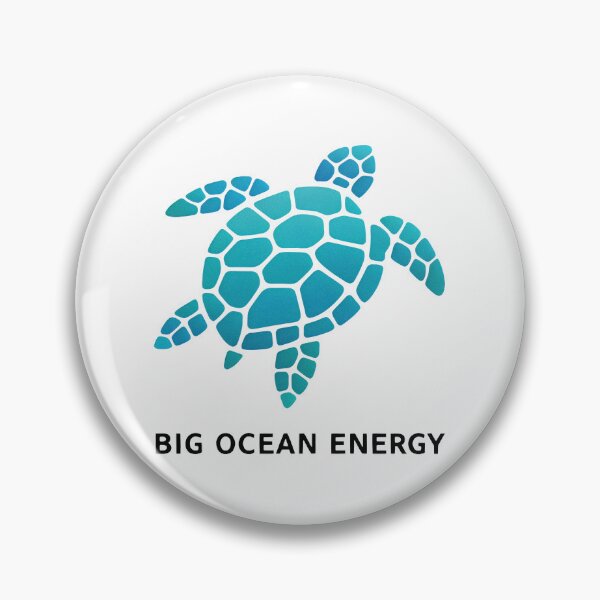 Item preview,  Big Ocean Energy Cellular Pattern Sea Turtle Bold Confident Neon Cyan designed and sold by zoughlal.