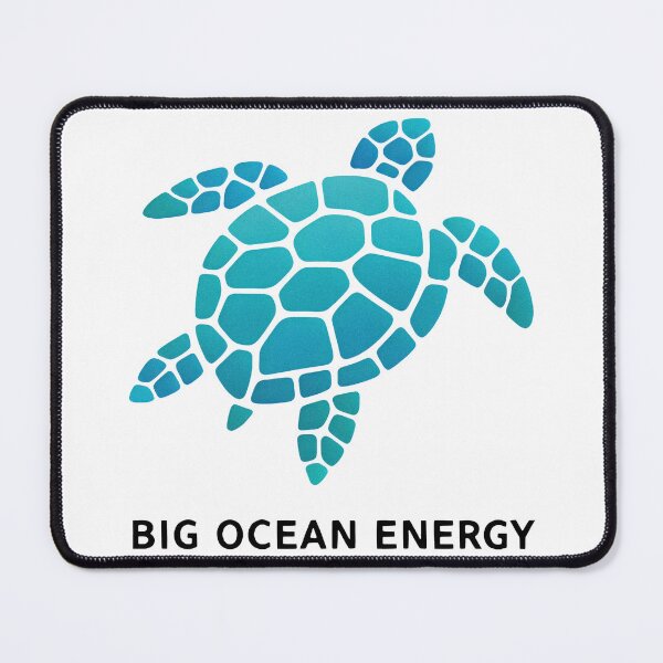 Item preview, Big Ocean Energy Cellular Pattern Sea Turtle Bold Confident Neon Cyan designed and sold by zoughlal.