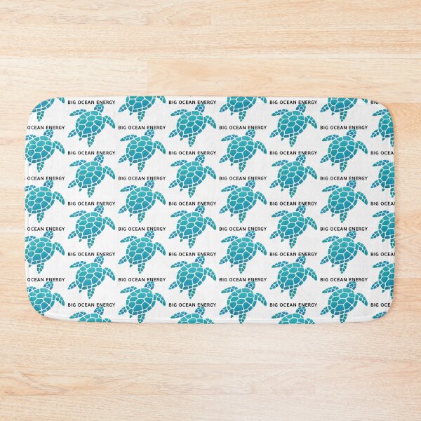 Item preview,  Big Ocean Energy Cellular Pattern Sea Turtle Bold Confident Neon Cyan designed and sold by zoughlal.