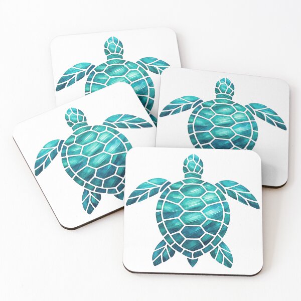 Item preview,  Dry Brush Acrylic Sea Turtle Hand Painted Artistic Textured Bristle Marks designed and sold by zoughlal.