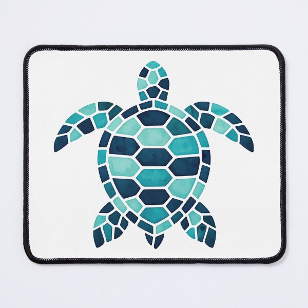 Item preview, Stained Glass Patchwork Sea Turtle Color Block Mosaic Tiffany Window designed and sold by zoughlal.