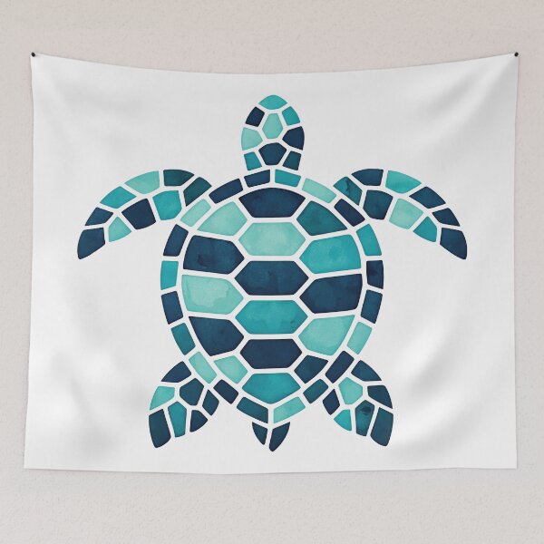 Item preview,  Stained Glass Patchwork Sea Turtle Color Block Mosaic Tiffany Window designed and sold by zoughlal.