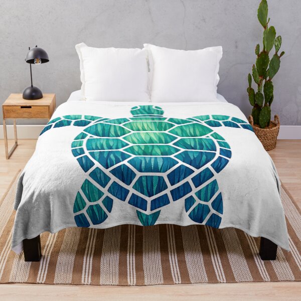 Item preview, Seagrass Flow Sea Turtle Emerald Aquatic Botanical Vertical Stripes Organic designed and sold by zoughlal.