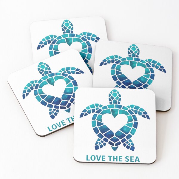 Item preview,  Love The Sea Heart Sea Turtle Romantic Ocean Passion Emotional Gradient designed and sold by zoughlal.