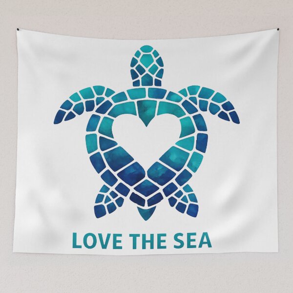 Item preview,  Love The Sea Heart Sea Turtle Romantic Ocean Passion Emotional Gradient designed and sold by zoughlal.