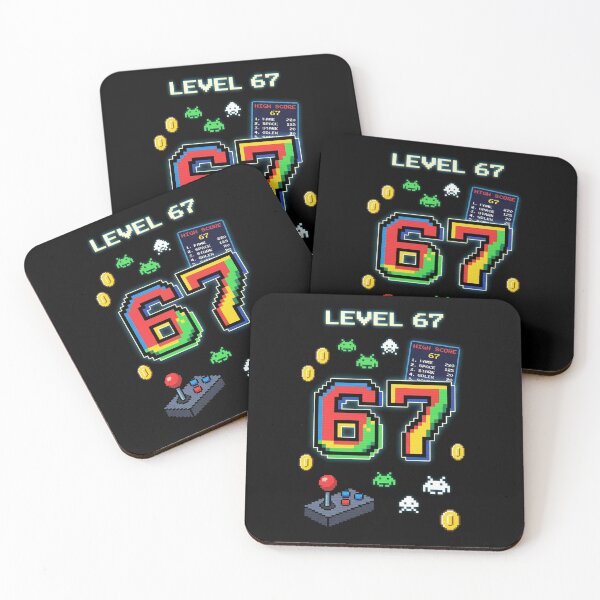 Item preview, Level 67 - Funny Retro Arcade Gamer Meme Drip designed and sold by G350.