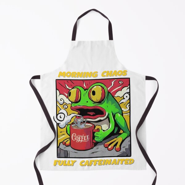 Item preview, Frog drinking coffee designed and sold by taratyanprint.