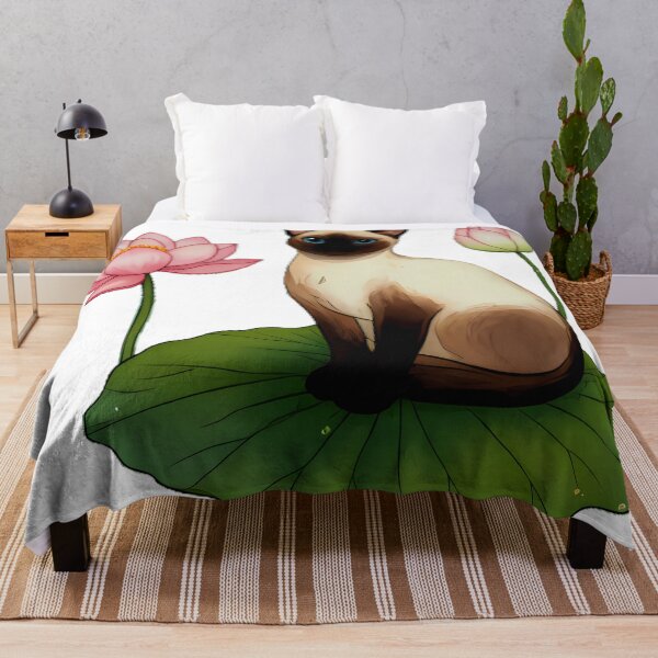 Item preview, Lotus Drift: Cats on Lily Pads in Bloom designed and sold by meesub.