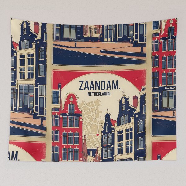 Item preview, Zaandam Netherlands 1950s Vintage Travel Tourism designed and sold by TravelersGems.
