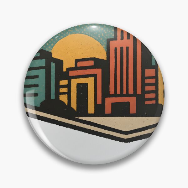 Item preview, Miami Art Deco District Retro Hexagon Patch – Vintage Tropical Brights designed and sold by Cosmopolis.