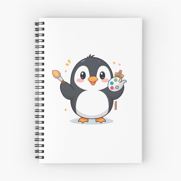 Aperçu de l'œuvre Pingouin mignon, artiste de dessin animé – Peinture Kawaii Pingouin créée et vendue par Kruti Collection.