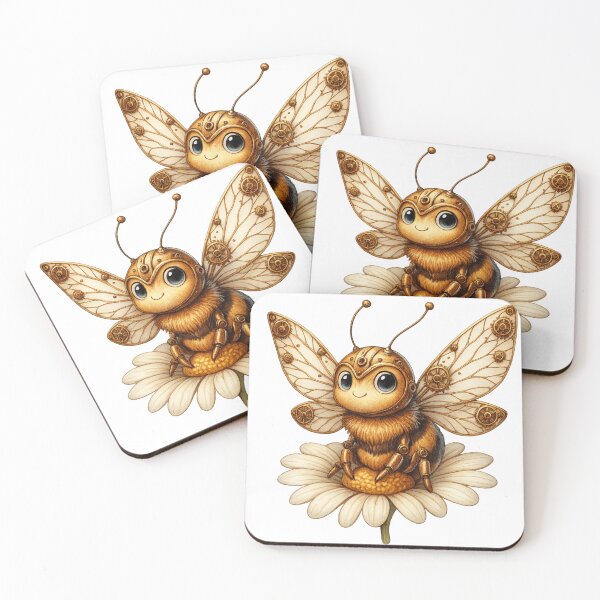 Item preview, Steampunk Botanical Mechanical Bee Art designed and sold by CottonandQuill.