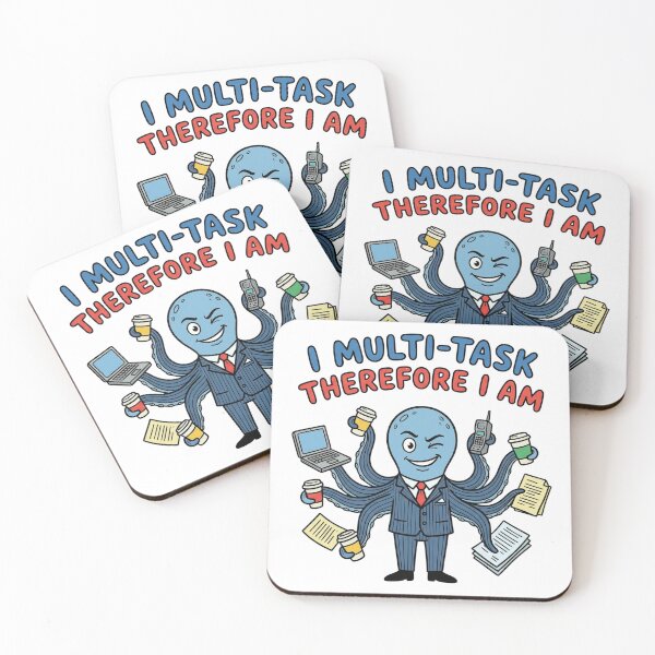 Item preview, Octopus CEO Funny T-Shirt – I Multi-Task Therefore I Am Cartoon Adult Humor designed and sold by MagicMicki.