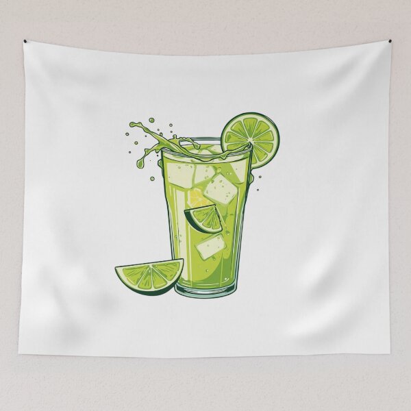 Item preview, Fresh Lime Drink – Summer Cocktail Illustration with Ice designed and sold by Activity01.