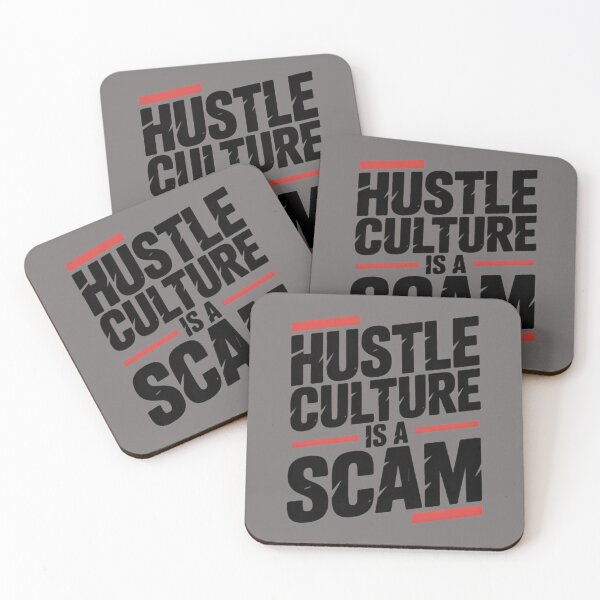 Item preview, Hustle Culture Is a Scam T-Shirt – Anti Hustle Statement Shirt, Bold Protest Style Tee designed and sold by GraphGUY.