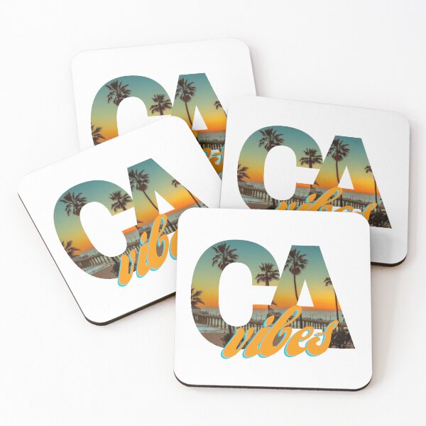 Item preview, CA Vibes Golden Coast Sunset designed and sold by Avocado Mood.