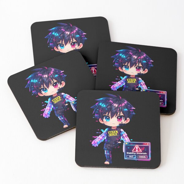 Item preview, Beta Build – Stability Uncertain | Glitch Chibi Cyberpunk Design designed and sold by R3X .