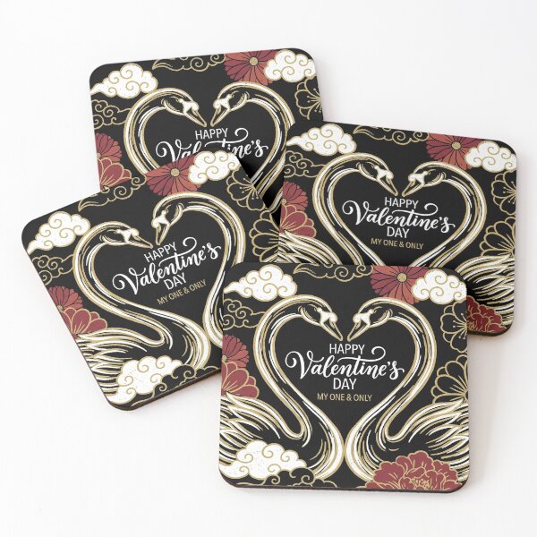 Item preview, Golden Swans Heart Floral My One and Only Art designed and sold by zzz888.