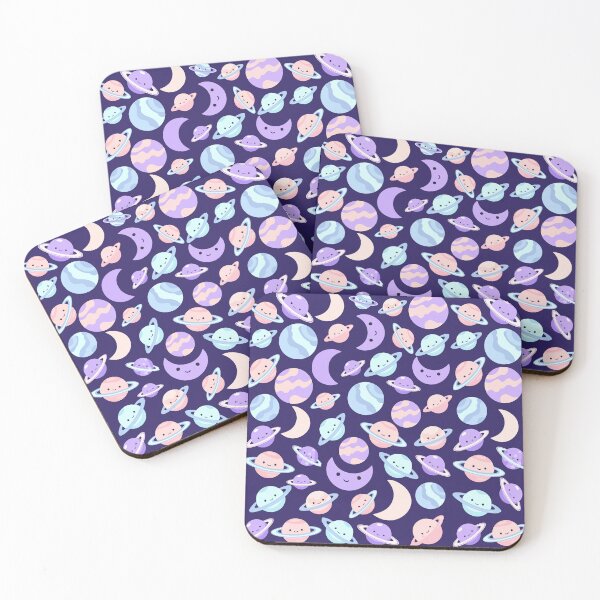 Item preview, Adorable Kawaii Planets & Moons Cute Pastel Space Galaxy Pattern designed and sold by stylishdzign.
