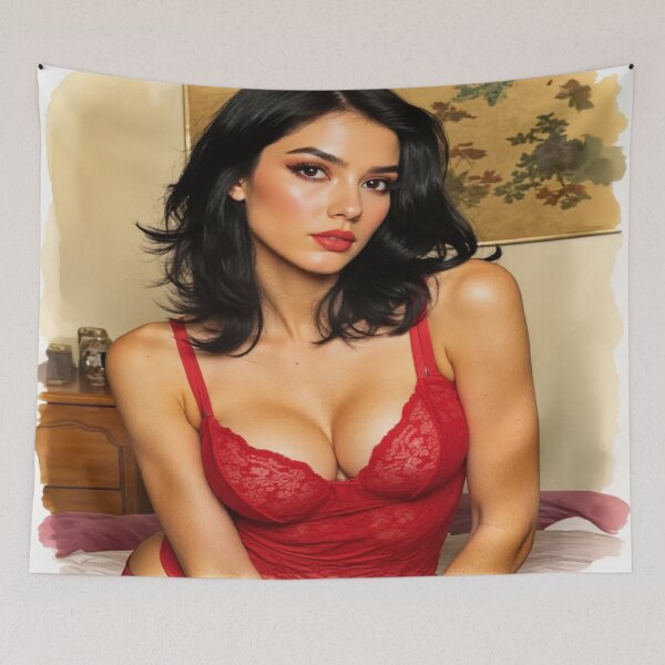 Item preview, Emily in Red Lace | Canvas 56 designed and sold by KasaHunterHarem.