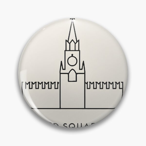 Item preview, Red Square Monoline Poster – Minimal Icon Art designed and sold by Cosmopolis.