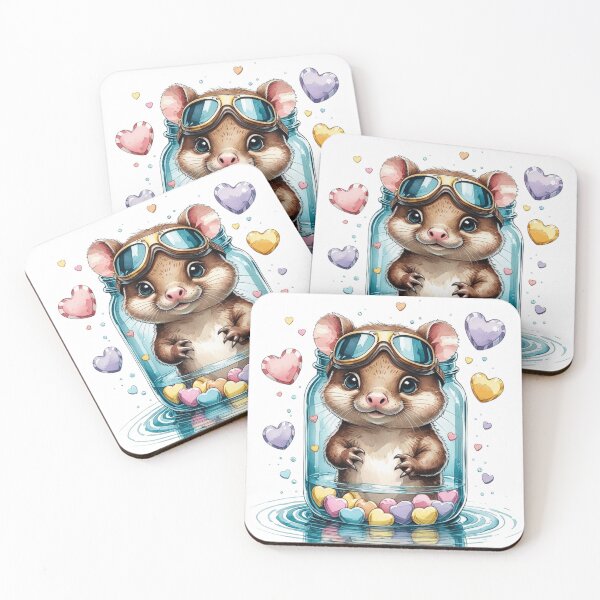 Item preview, Cute Aviator Otter in Glass Jar Whimsical Valentine Sublimation designed and sold by AQUILAKREO.