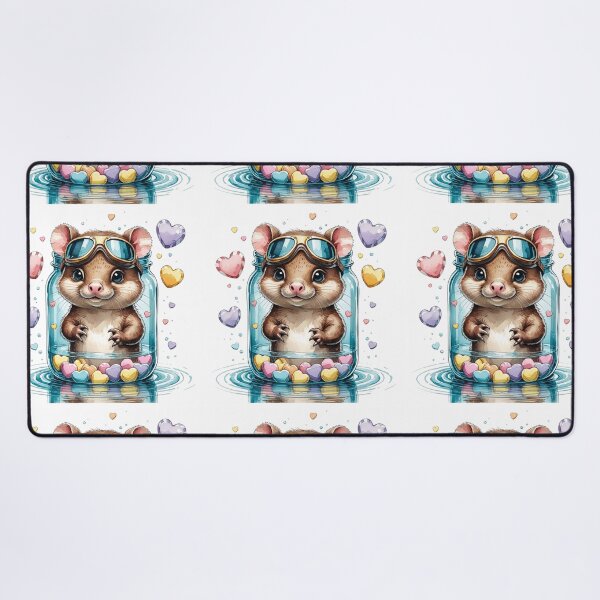 Item preview, Cute Aviator Otter in Glass Jar Whimsical Valentine Sublimation designed and sold by AQUILAKREO.