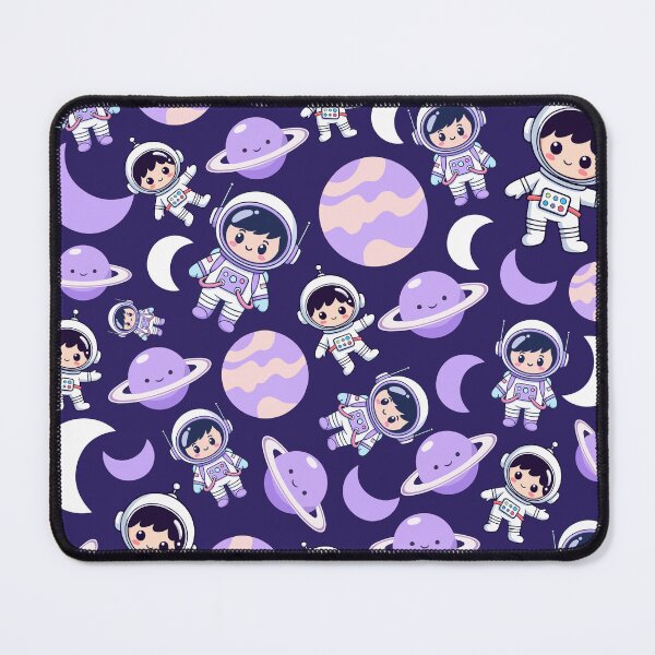 Item preview, Cute Kawaii Astronauts & Purple Planets Pattern designed and sold by stylishdzign.