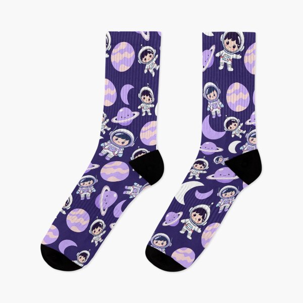 Item preview, Cute Kawaii Astronauts & Purple Planets Pattern designed and sold by stylishdzign.