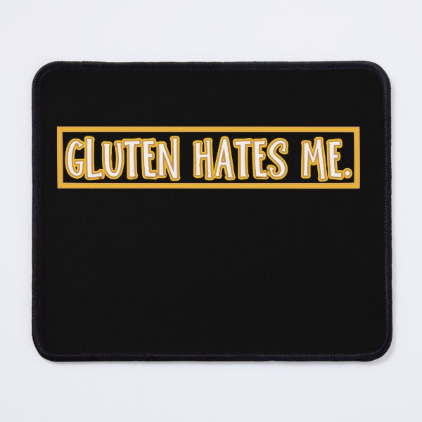 Item preview, Gluten Hates Me – Funny Gluten Free & Celiac Awareness Typography Design designed and sold by gomofo1974.