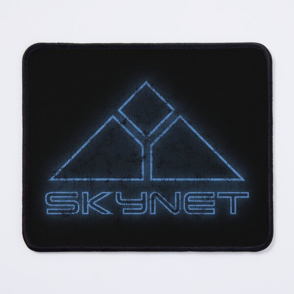 Item preview, Terminator Skynet 80s Blue Neon Logo Distressed designed and sold by Power Up Prints.