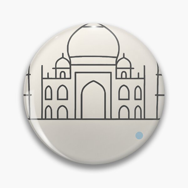 Item preview, Taj Mahal Monoline Poster – Minimal Icon Art designed and sold by Cosmopolis.