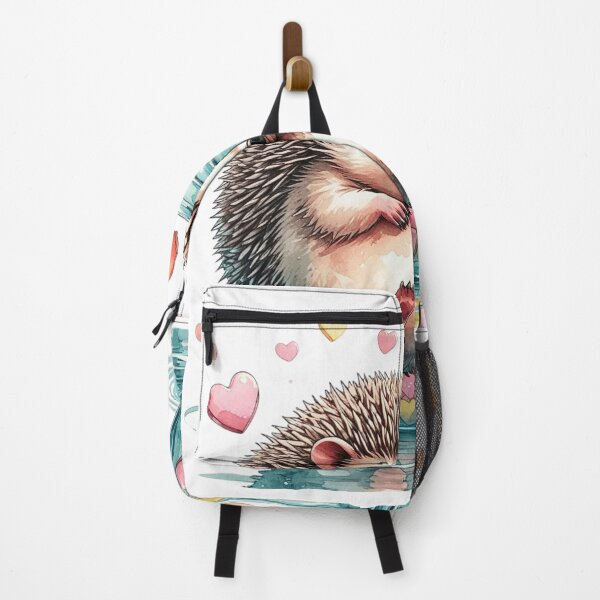 Item preview, Cute Happy Hedgehog with Glass Jar Whimsical Valentine Sublimatio designed and sold by AQUILAKREO.