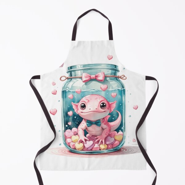 Item preview, Cute Pink Axolotl in Glass Jar Whimsical Valentine Sublimation Art designed and sold by AQUILAKREO.