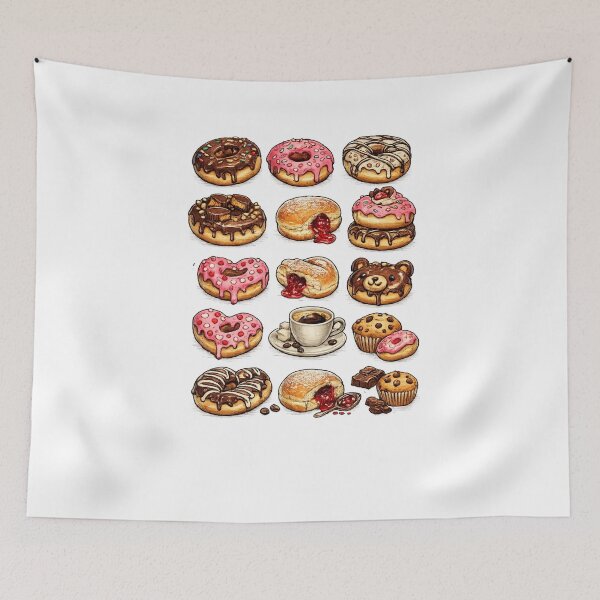 Item preview, Vintage Flash Series – Dessert Flash Donuts & Coffee Tattoo Style Shirt designed and sold by Purdiole-art.